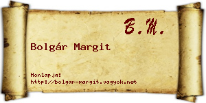 Bolgár Margit névjegykártya