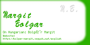 margit bolgar business card